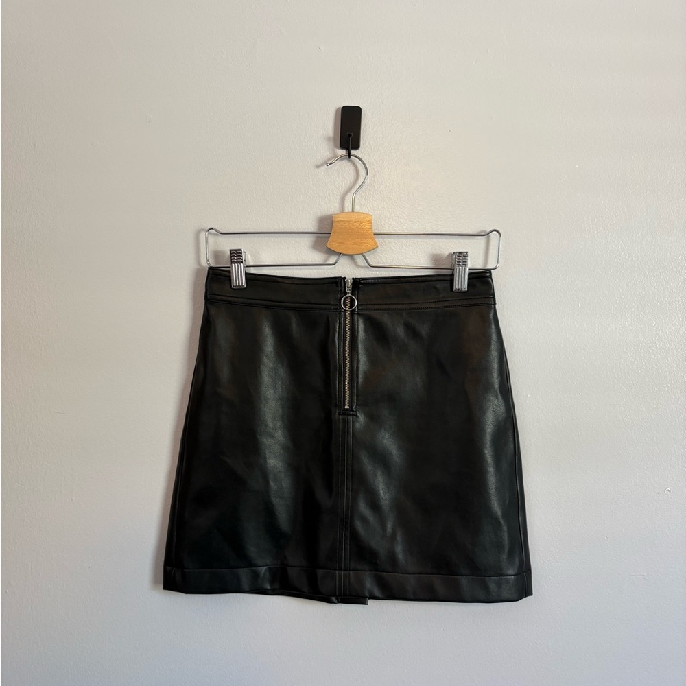 Wilfred Black Leather Pencil Skirt